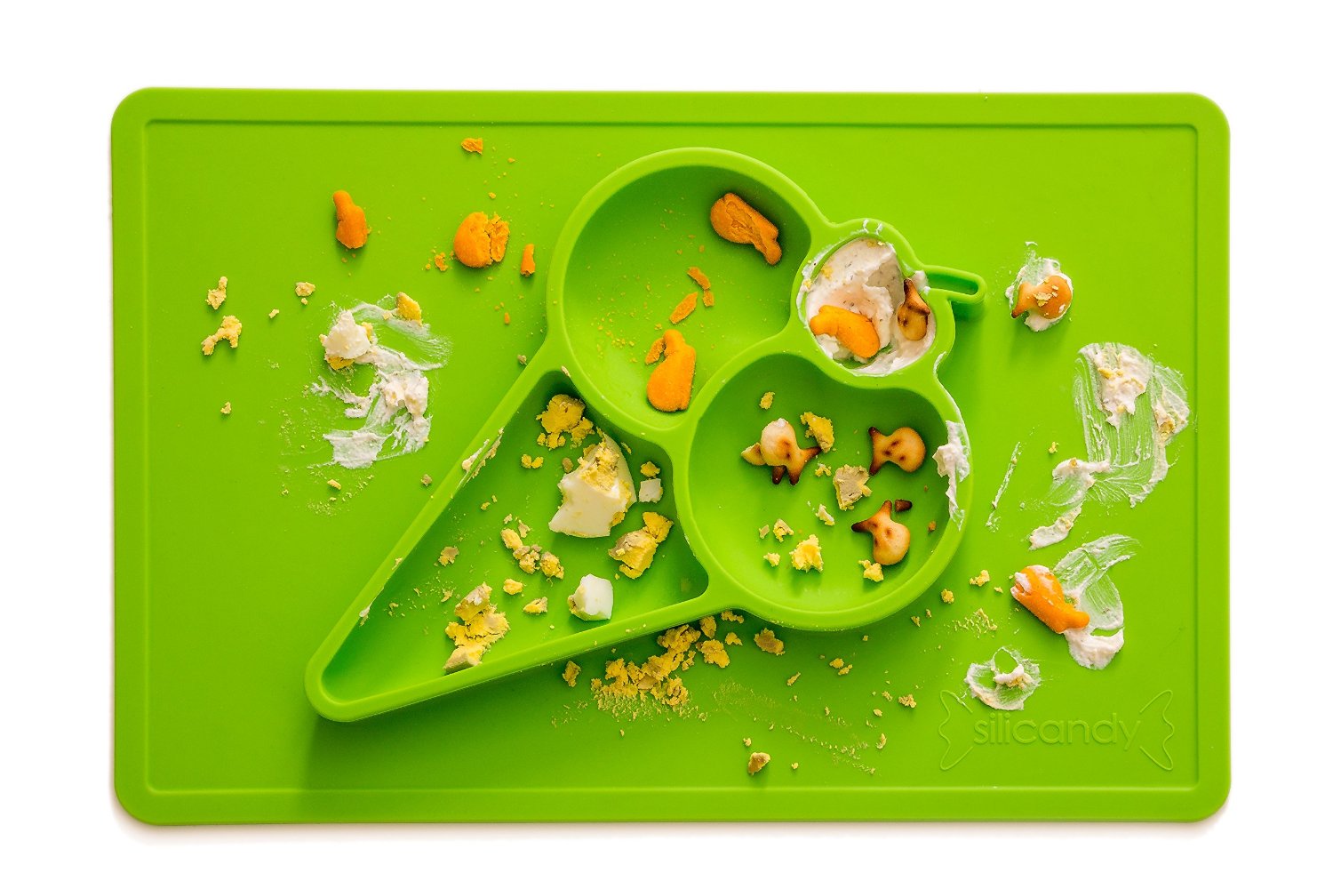 [Buy 1 Free 1] Silicandy One Piece Silicone Placemat & Plate (4 designs) - Pupsik Singapore