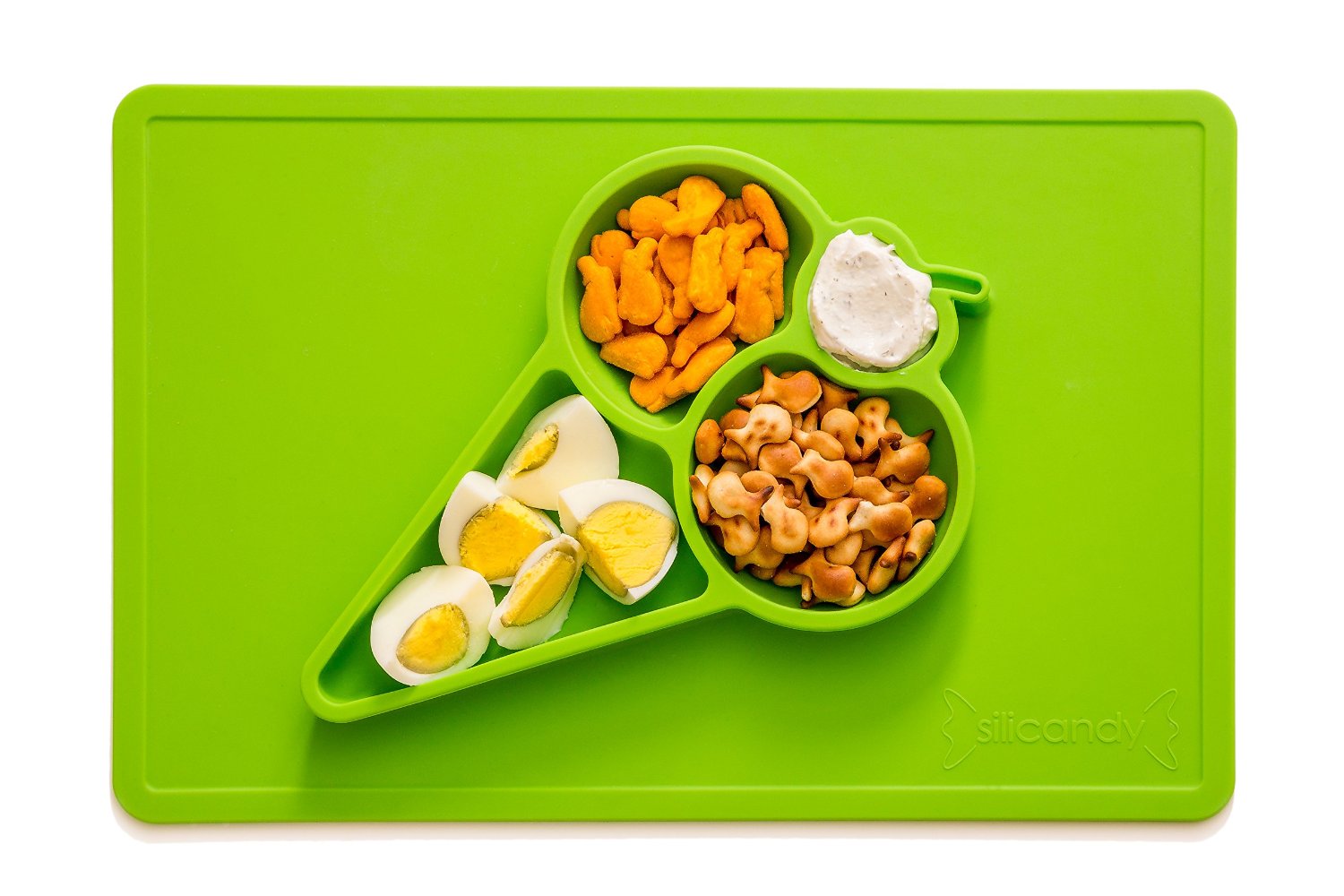 [Buy 1 Free 1] Silicandy One Piece Silicone Placemat & Plate (4 designs) - Pupsik Singapore