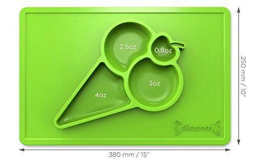 [Buy 1 Free 1] Silicandy One Piece Silicone Placemat & Plate (4 designs) - Pupsik Singapore