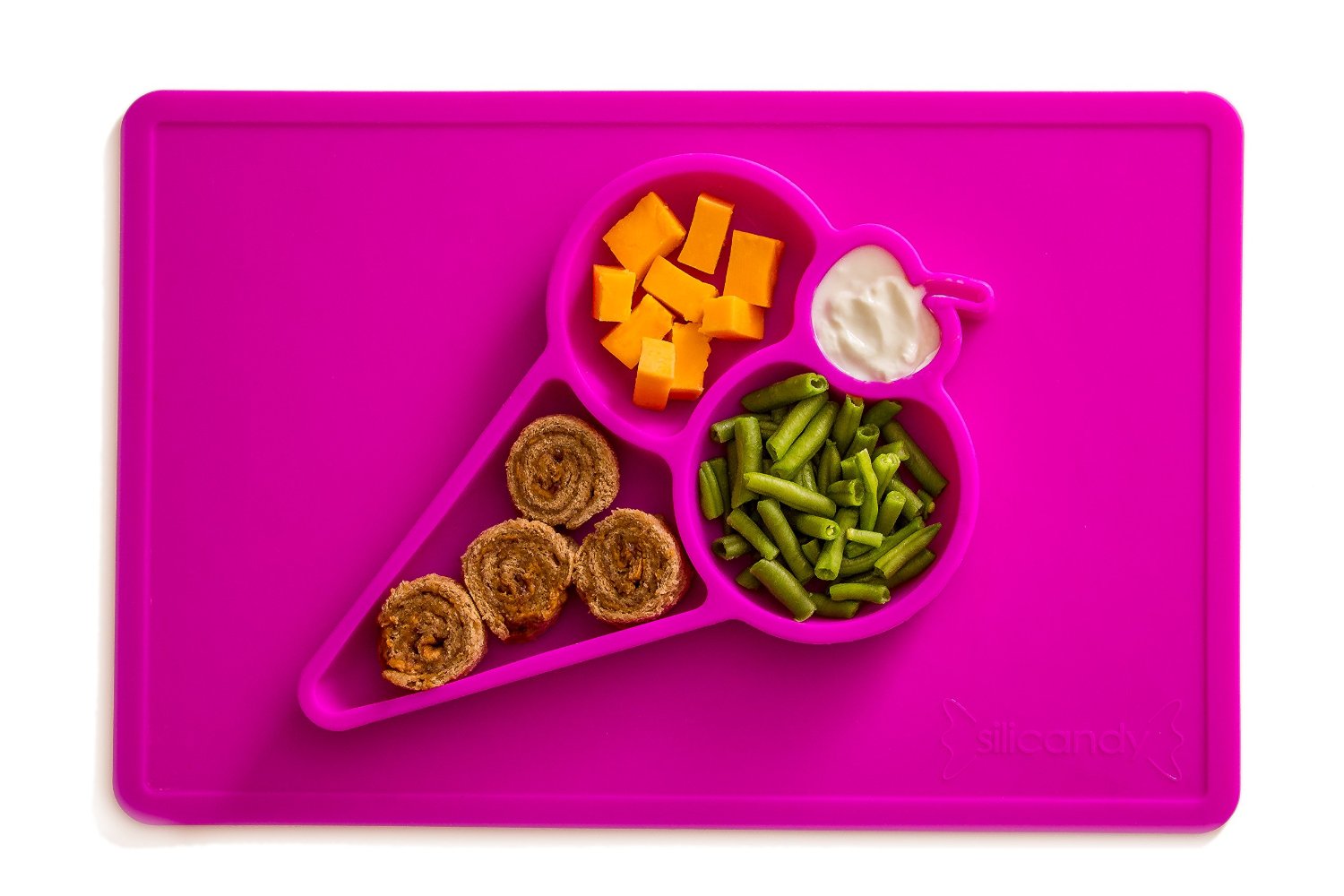 [Buy 1 Free 1] Silicandy One Piece Silicone Placemat & Plate (4 designs) - Pupsik Singapore