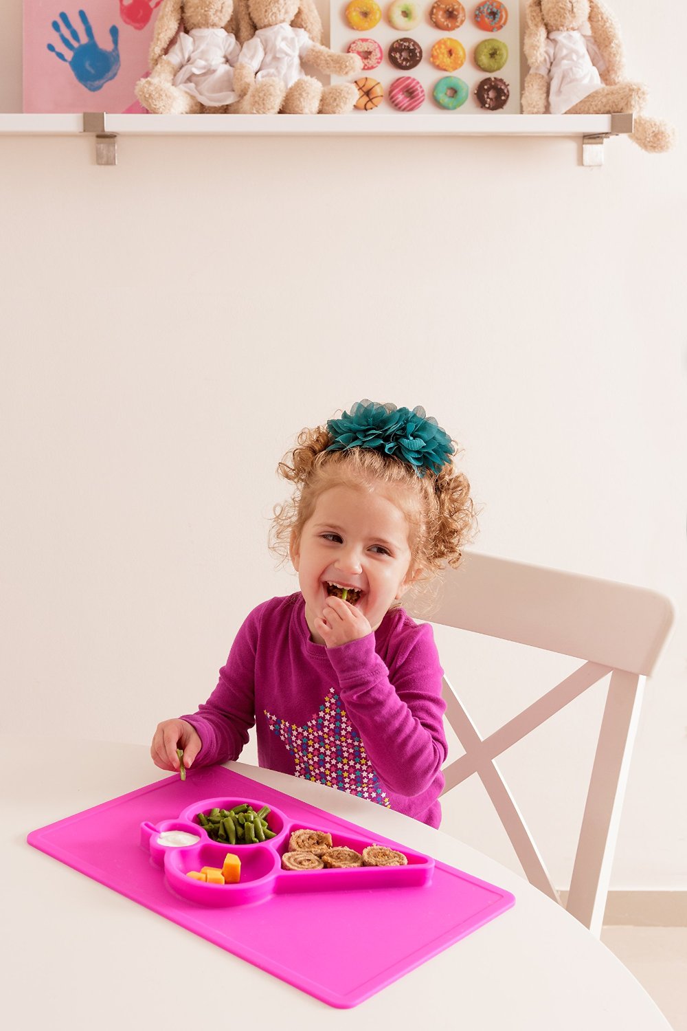 [Buy 1 Free 1] Silicandy One Piece Silicone Placemat & Plate (4 designs) - Pupsik Singapore