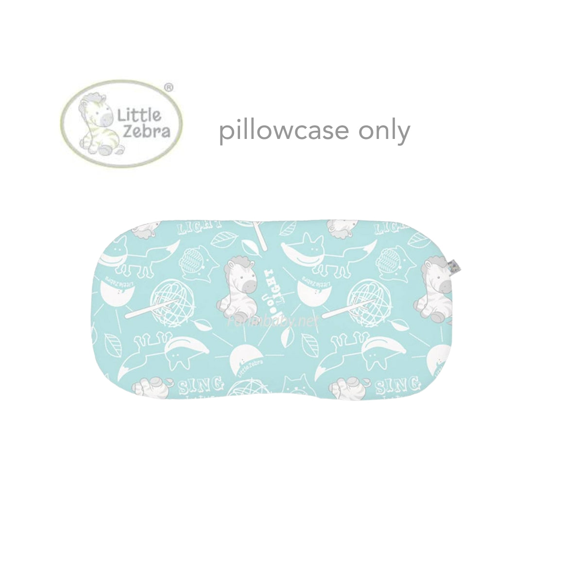 Little Zebra Soft Bamboo Pillow Case for Small Contour Pillow - Little Zebra & Fox