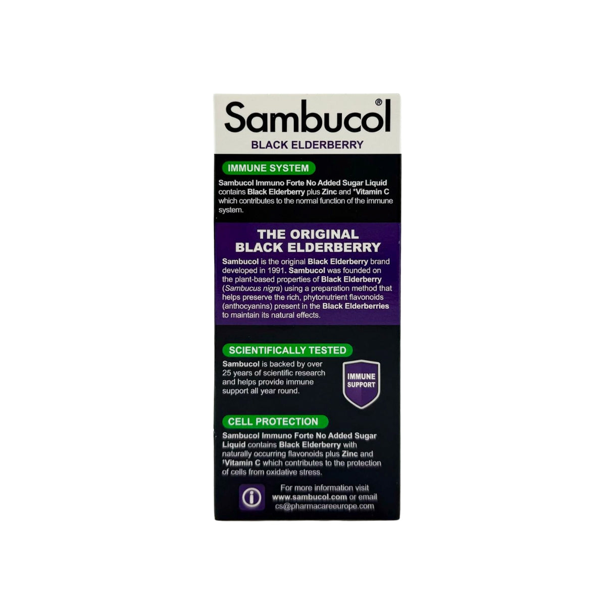 Sambucol Immuno Forte Liquid (No Added Sugar) for 3Y+, 120ml - Exp 12/26