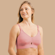 Simple Wishes SuperMom All-in-One Nursing and Pumping Keyhole Bralette - Regular Sunkissed Rose (2 Sizes)