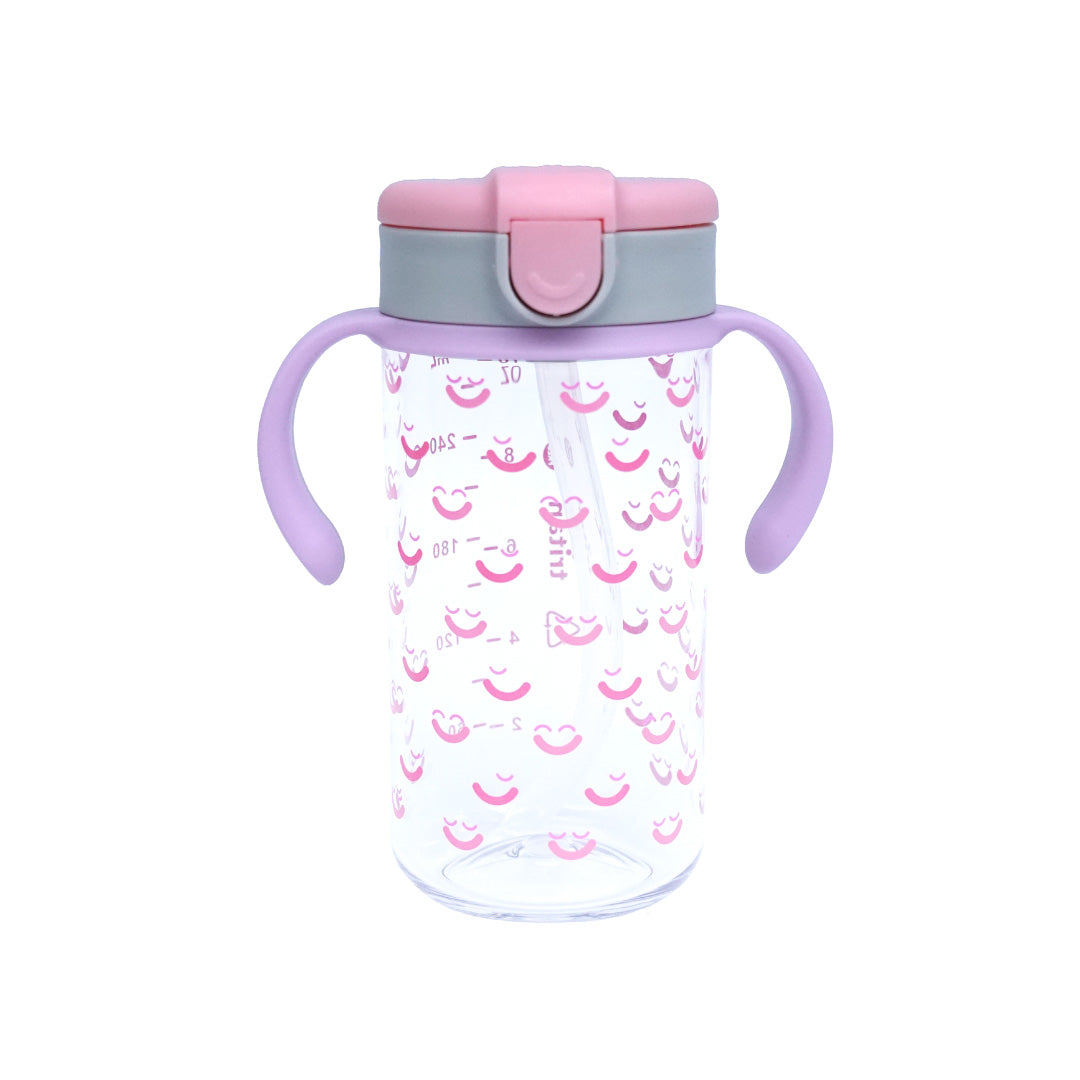 Evorie Tritan Kids Straw Water Bottle Mug, 300ml (7 Designs) - Pupsik Singapore