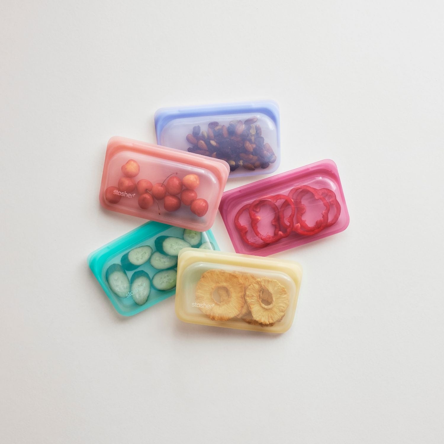 Stasher Reusable Silicone Snack Bag - Small (290ml) - 7 Colors - Pupsik Singapore