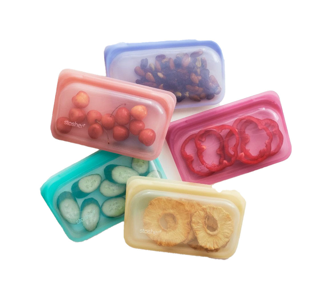 Stasher Reusable Silicone Snack Bag - Small (290ml) - 6 Colors