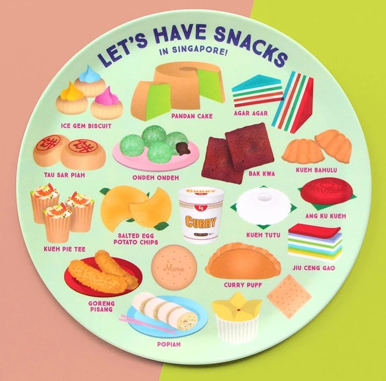 The Little Drom Store Melamine Plate (10 inch) (12 Designs) - Pupsik Singapore