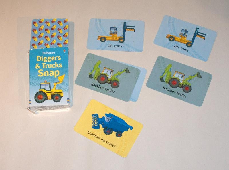 Usborne Diggers and Trucks Snap Card Game
