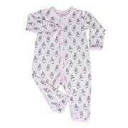 Baa Baa Sheepz Baby Middle Snap Romper - Small Sheep Pink (Multiple Sizes)