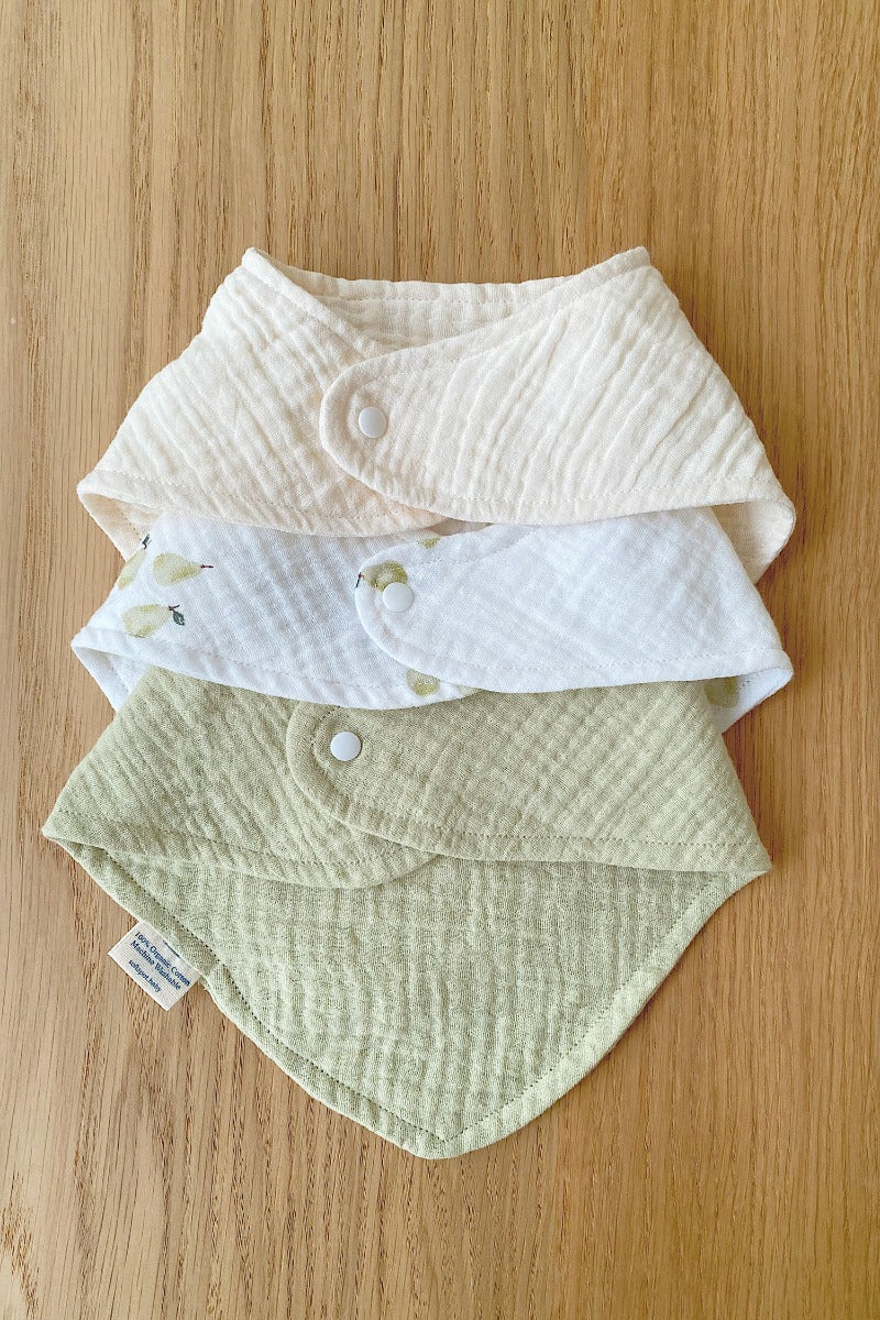 Soft Spot Bandana Bib, 3pk (4 Designs) - Pupsik Singapore