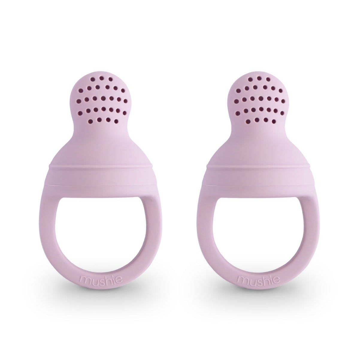 Mushie Silicone Fresh Food Feeder with Lid, 2pk (6 Colors) - Pupsik Singapore