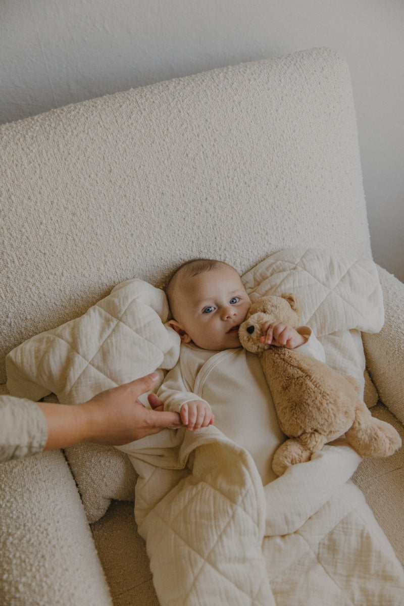 Soft Spot Long Sleeve Onesie - Cream