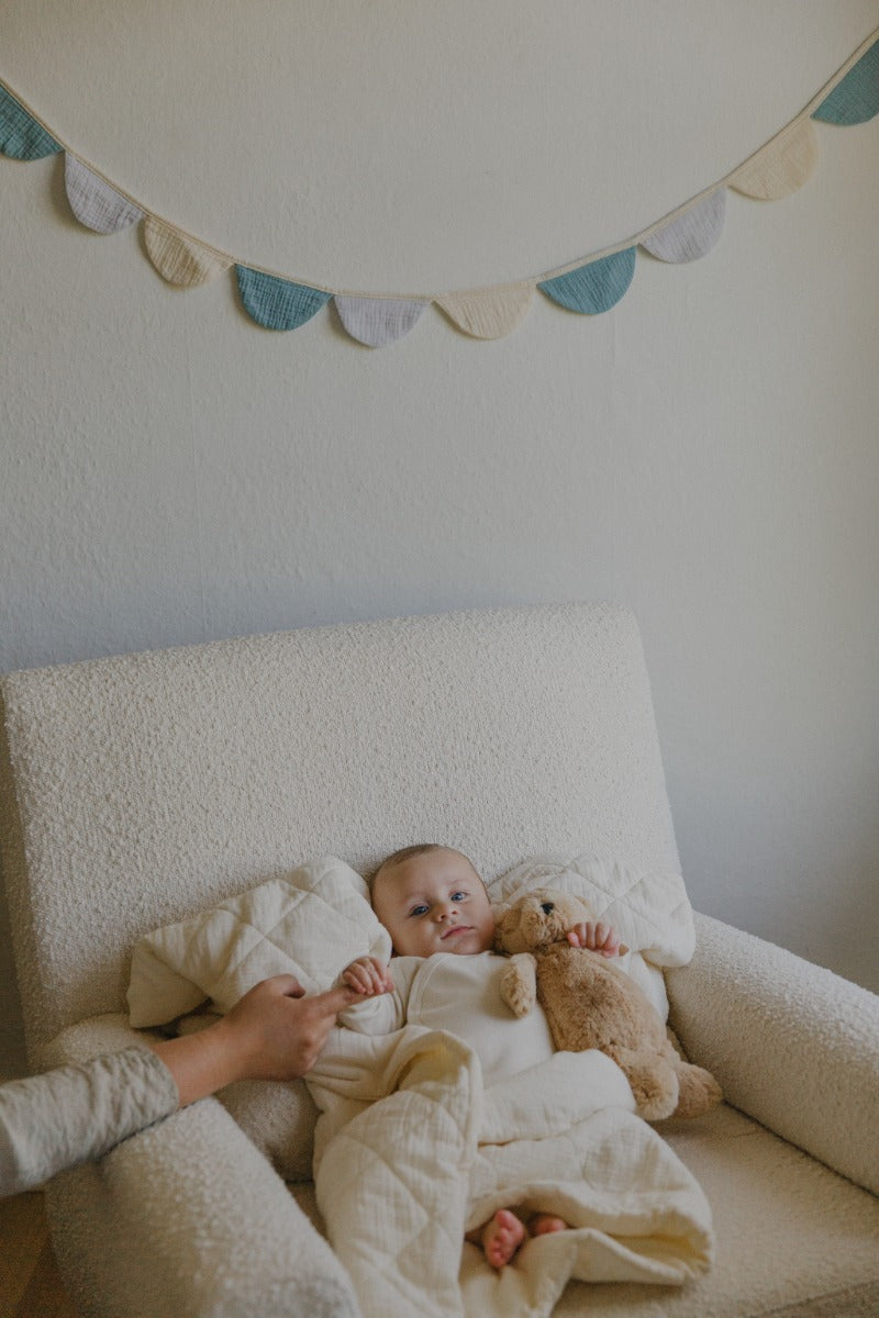 Soft Spot Long Sleeve Onesie - Cream