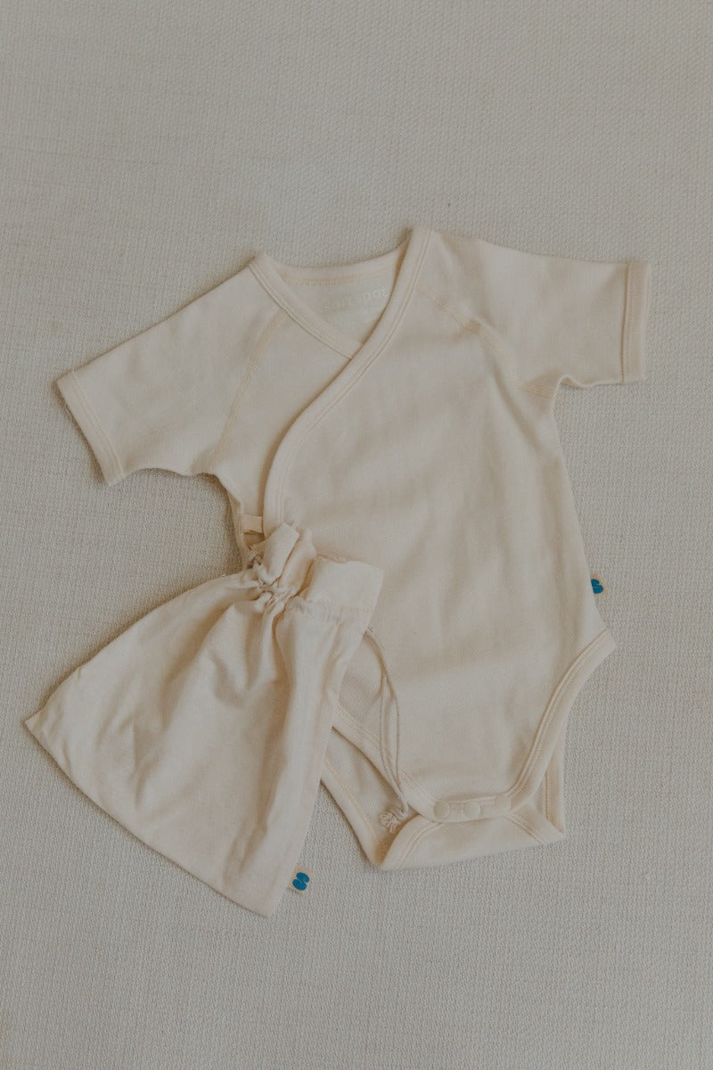 Soft Spot Short Sleeve Onesie - Cream (2 Sizes)
