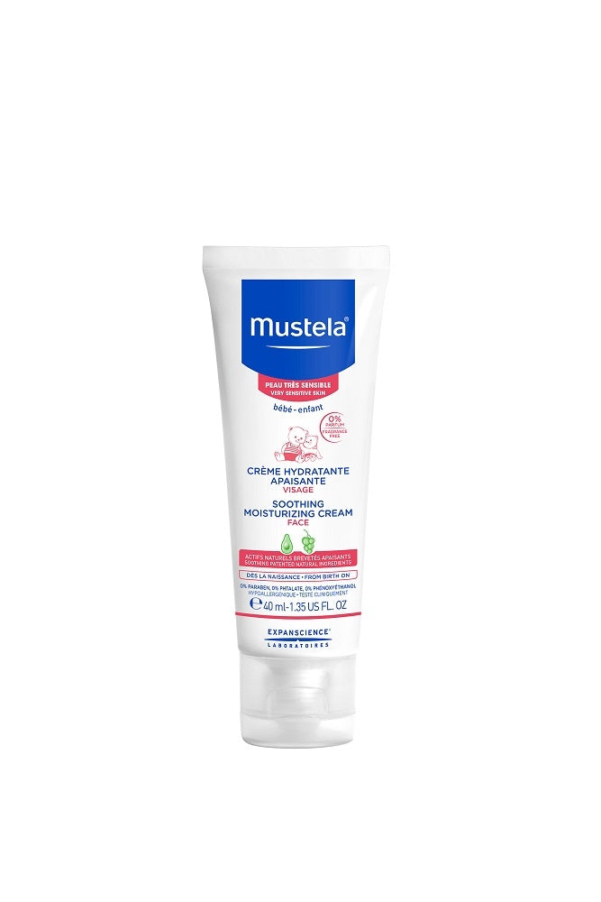 Mustela Soothing Moisturizing Face Cream - Very Sensitive Skin, 40ml - exp 01/28