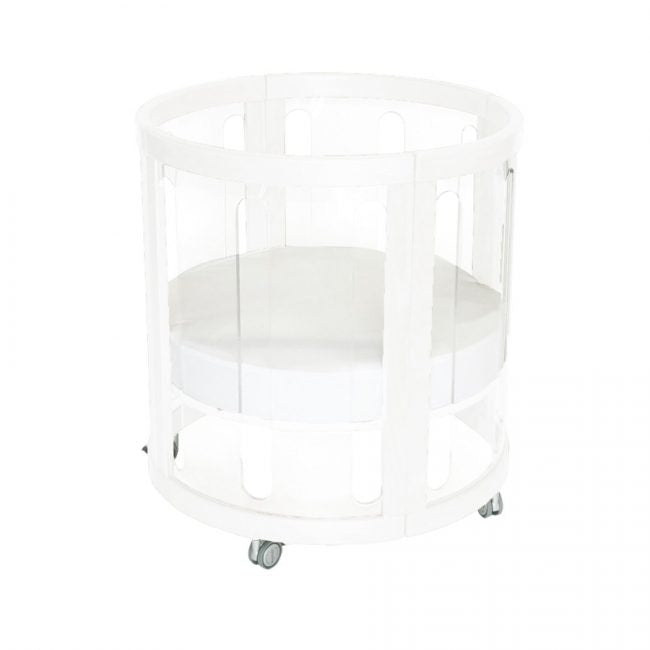 Babyhood Kaylula Sova Clear Cot & Mattress Bundle (130x70cm) - White
