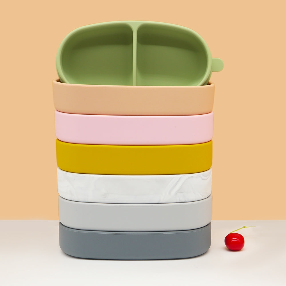 Biomom Baby Silicone Suction Bento Bowl & Utensil Set (7 Colours) - Pupsik Singapore
