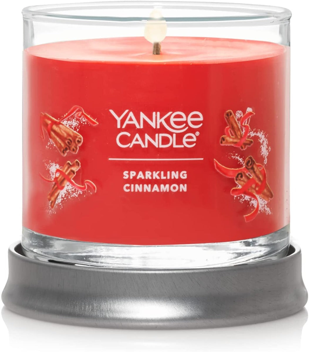 Yankee Candle Signature Small Tumbler Candle, 1- Wick (4.3oz) - Sparkling Cinnamon