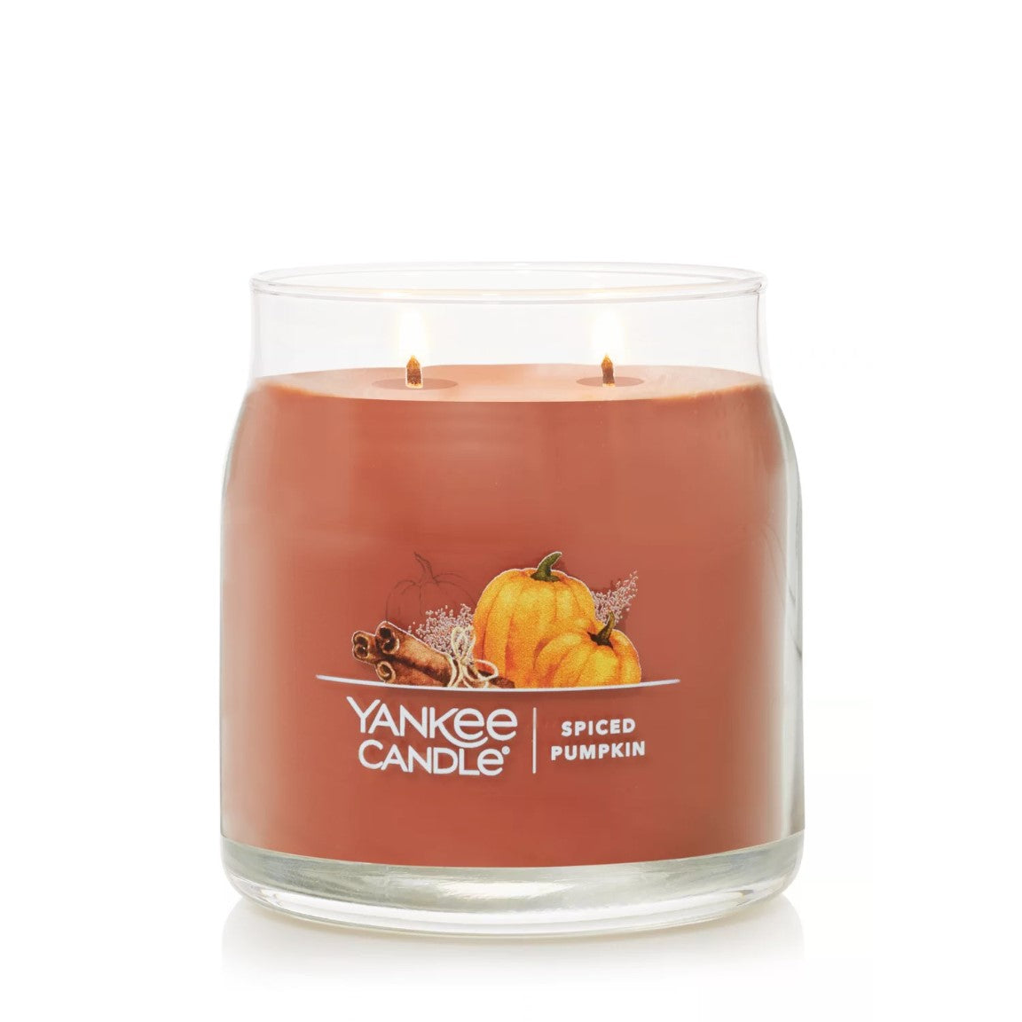 Yankee Candle Signature Medium Jar Candle, 2-wicks (13oz) - Spiced Pumpkin