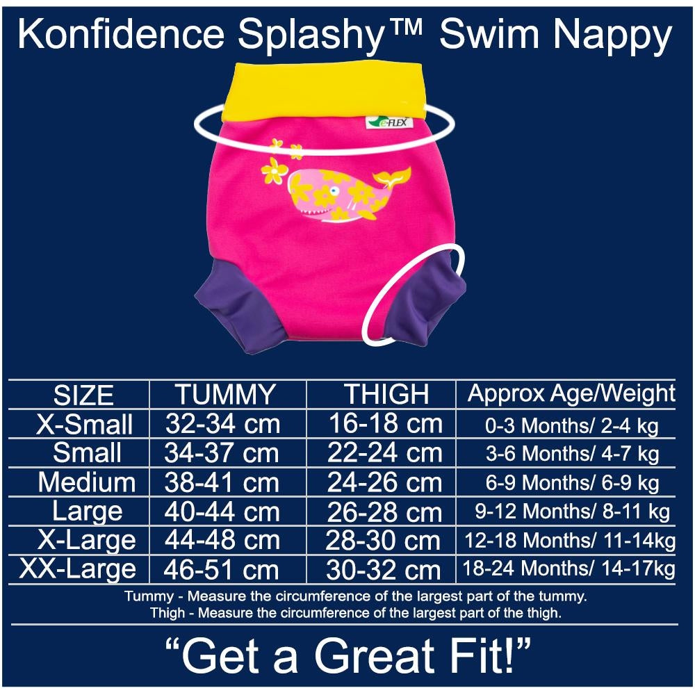Konfidence E-Flex Splashy Swim Nappy - Joni (5 Sizes)