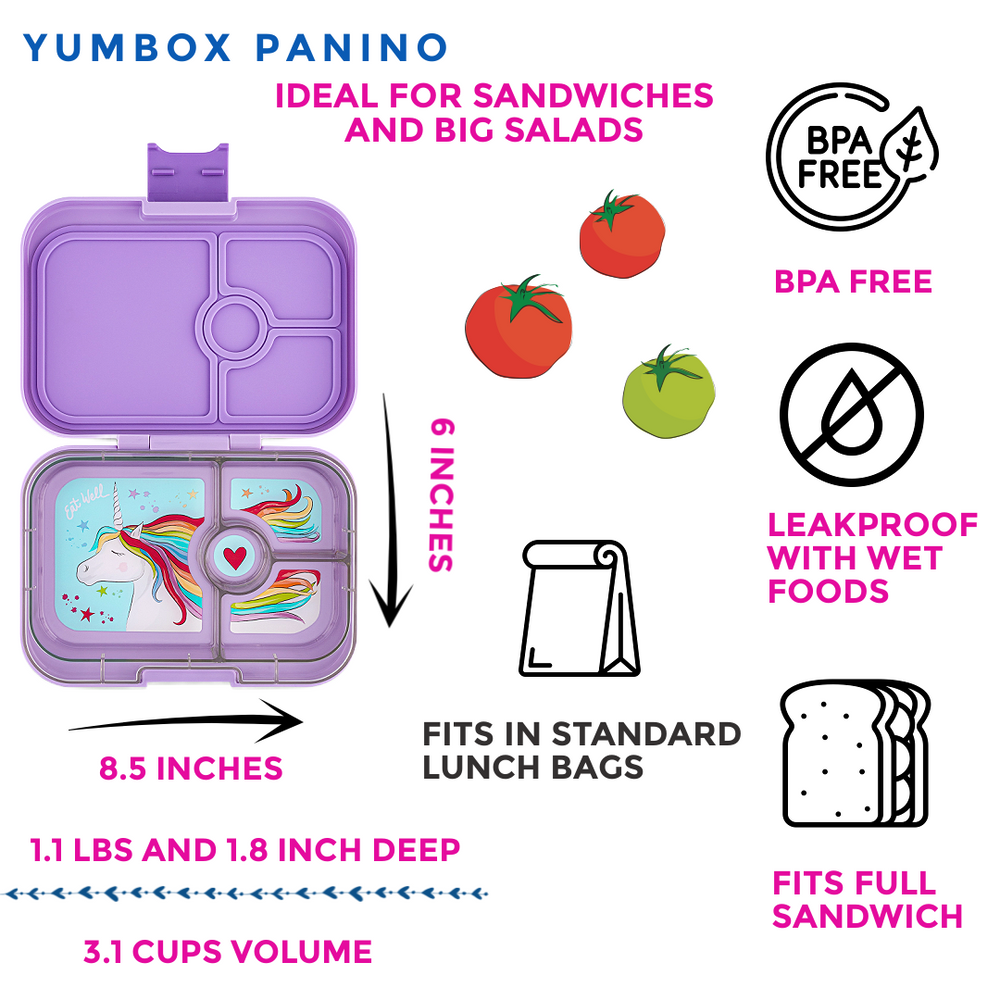 Yumbox Panino 4-compartment Lunch Box (19 Colours)