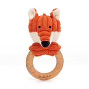 Jellycat Cordy Roy Baby Fox Wooden Ring Toy (14cm)