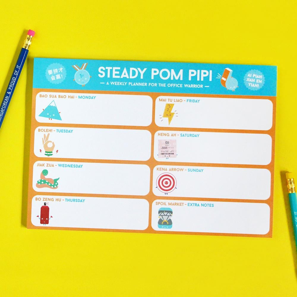 The Little Drom Store Strangely Singaporean Weekly Planner / Memo Pads