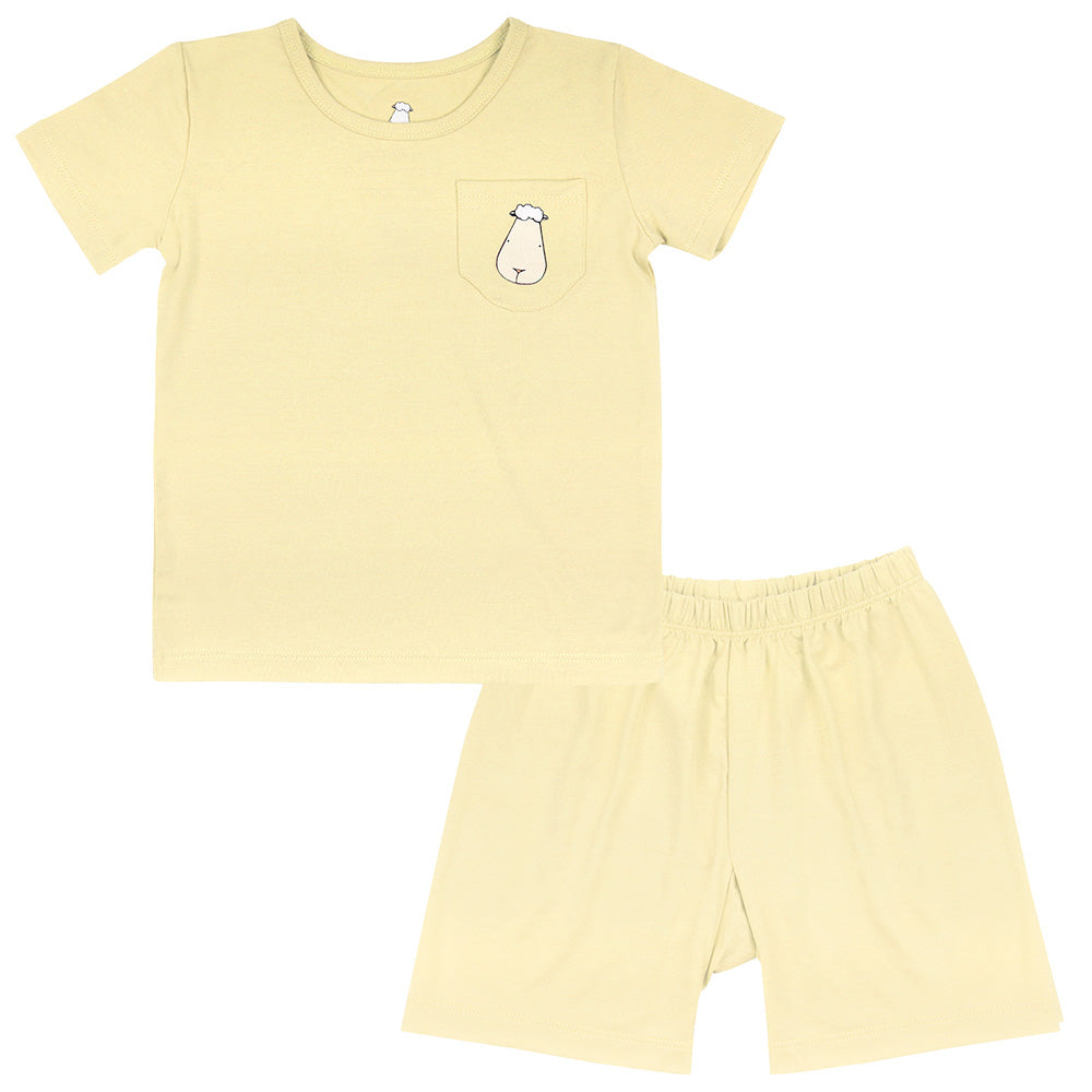 Baa Baa Sheepz Short Sleeve T-Shirt & Shorts - Butter (4 Sizes)