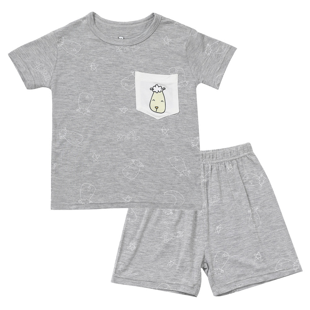 Baa Baa Sheepz Short Sleeve T-Shirt & Shorts - Sweet Dreams Baa Baa Grey (5 Sizes)