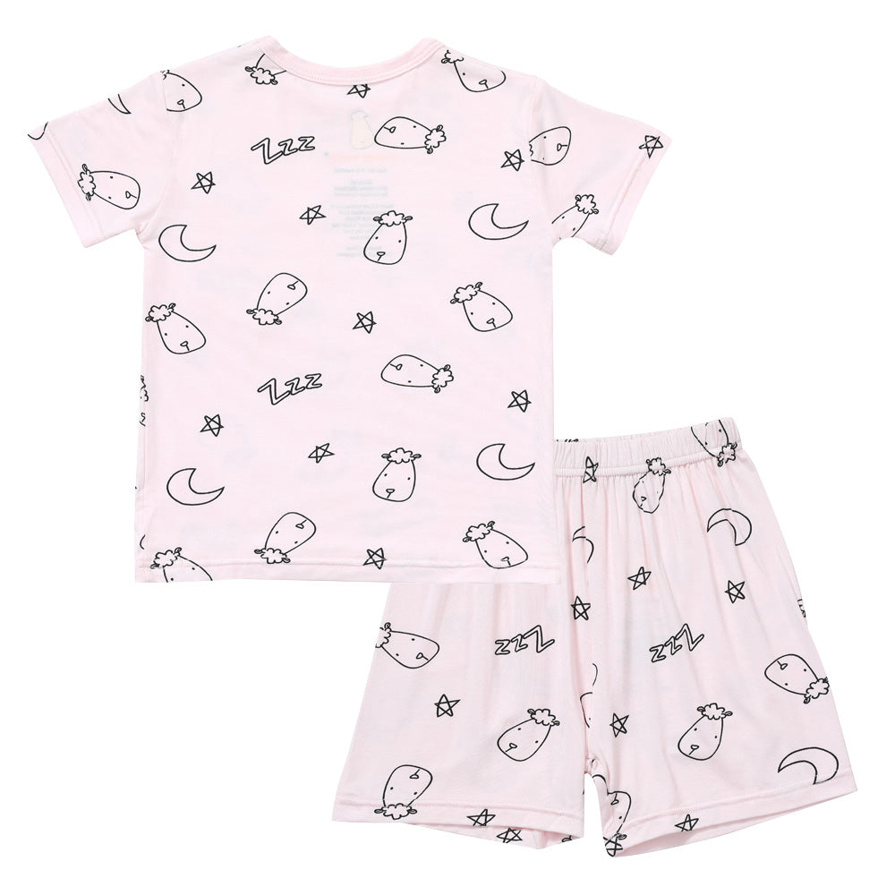 Baa Baa Sheepz Short Sleeve T-Shirt & Shorts - Sweet Dreams Baa Baa Pink (5 Sizes)