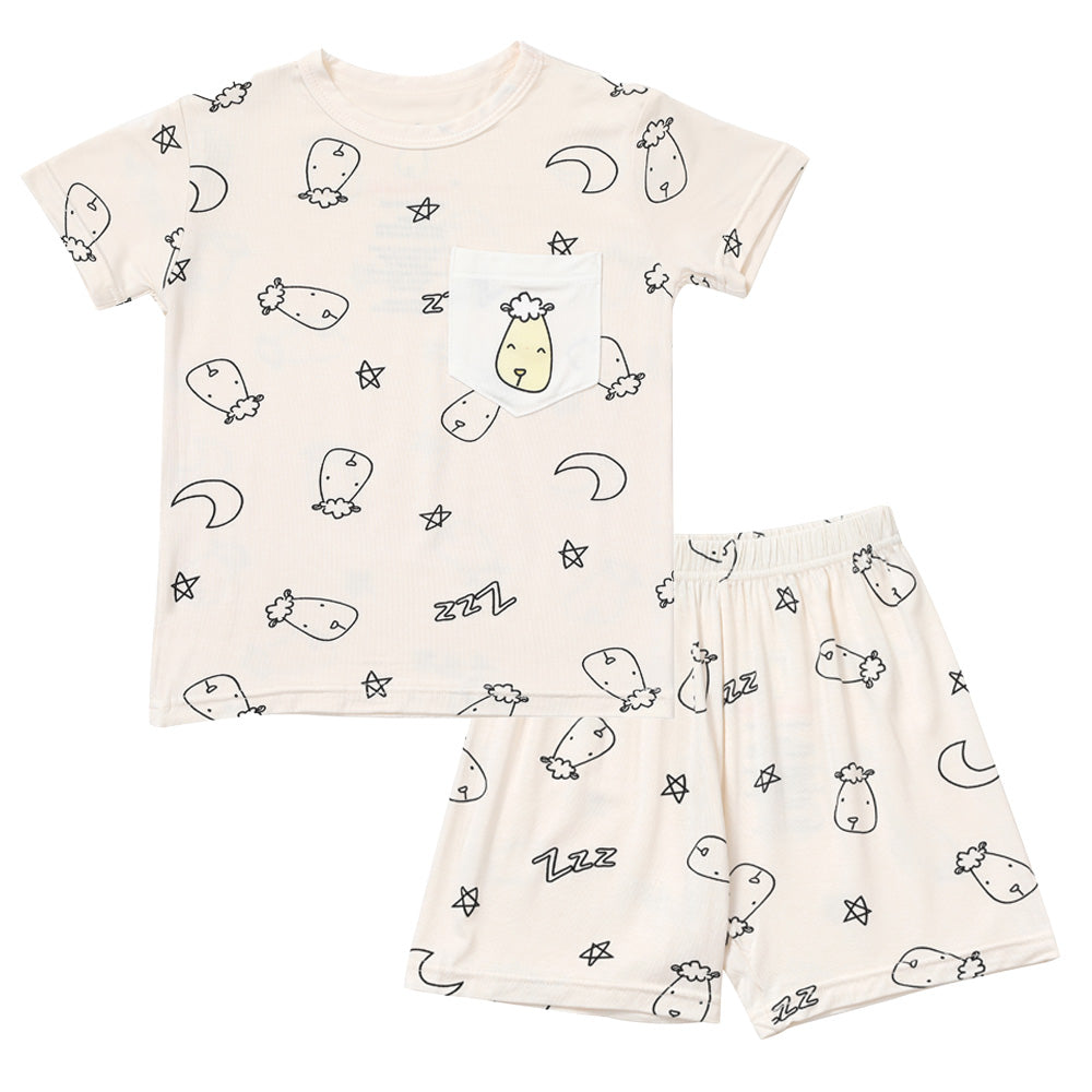 Baa Baa Sheepz Short Sleeve T-Shirt & Shorts - Sweet Dreams Baa Baa Yellow (6 Sizes)