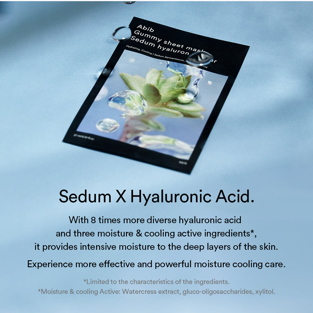 Abib Gummy Sheet Mask Sedum Hyaluron Sticker, 10pcs (Exp 04/28)