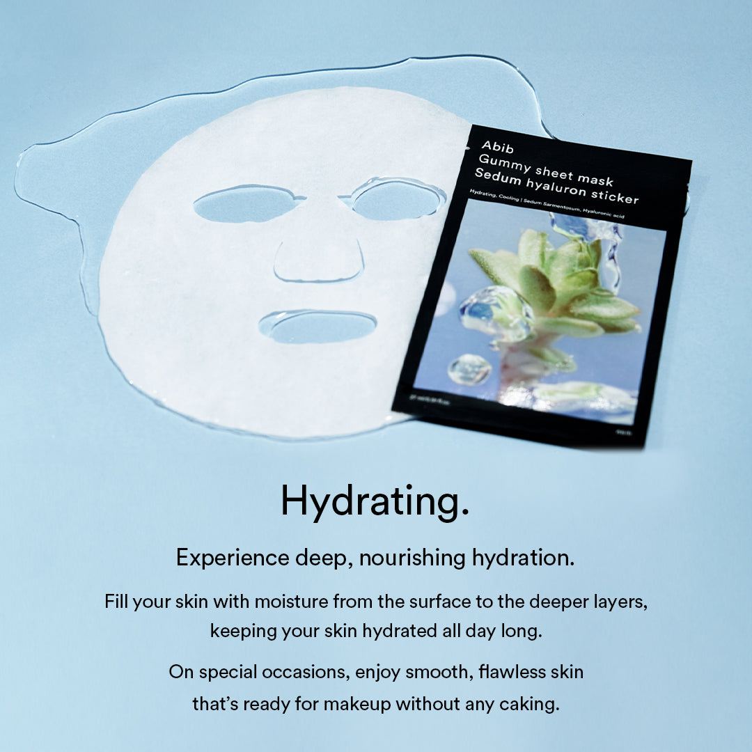 Abib Gummy Sheet Mask Sedum Hyaluron Sticker, 10pcs (Exp 04/28)