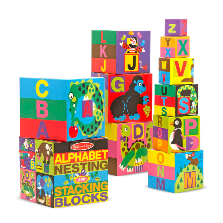 Melissa & Doug Alphabet Nesting and Stacking Blocks