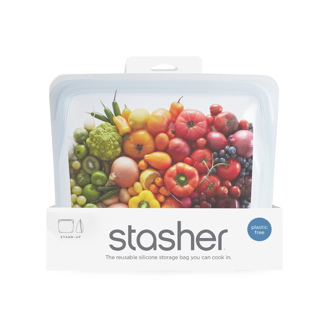 Stasher Reusable Silicone Stand-Up Mid Bag (1.6L) (3 Colours)