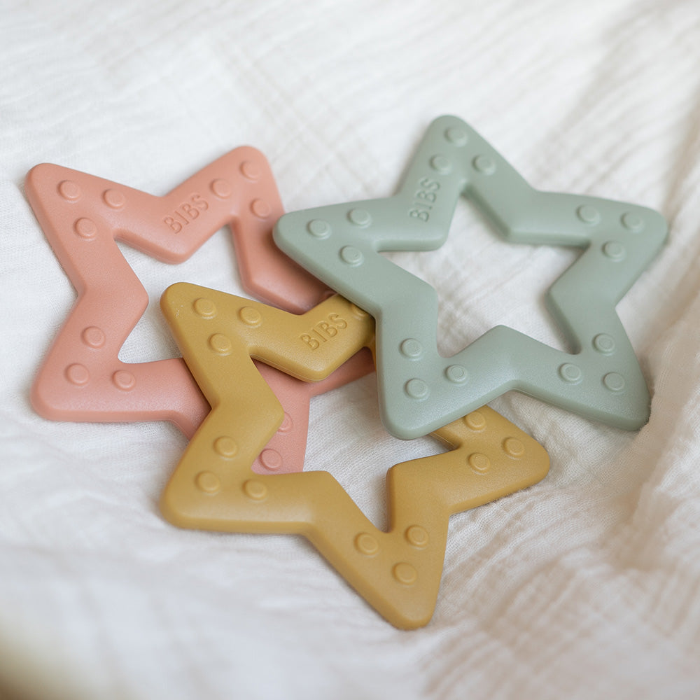 Bibs Baby Bitie Star Teether (3 Colors) - Made in Denmark/EU