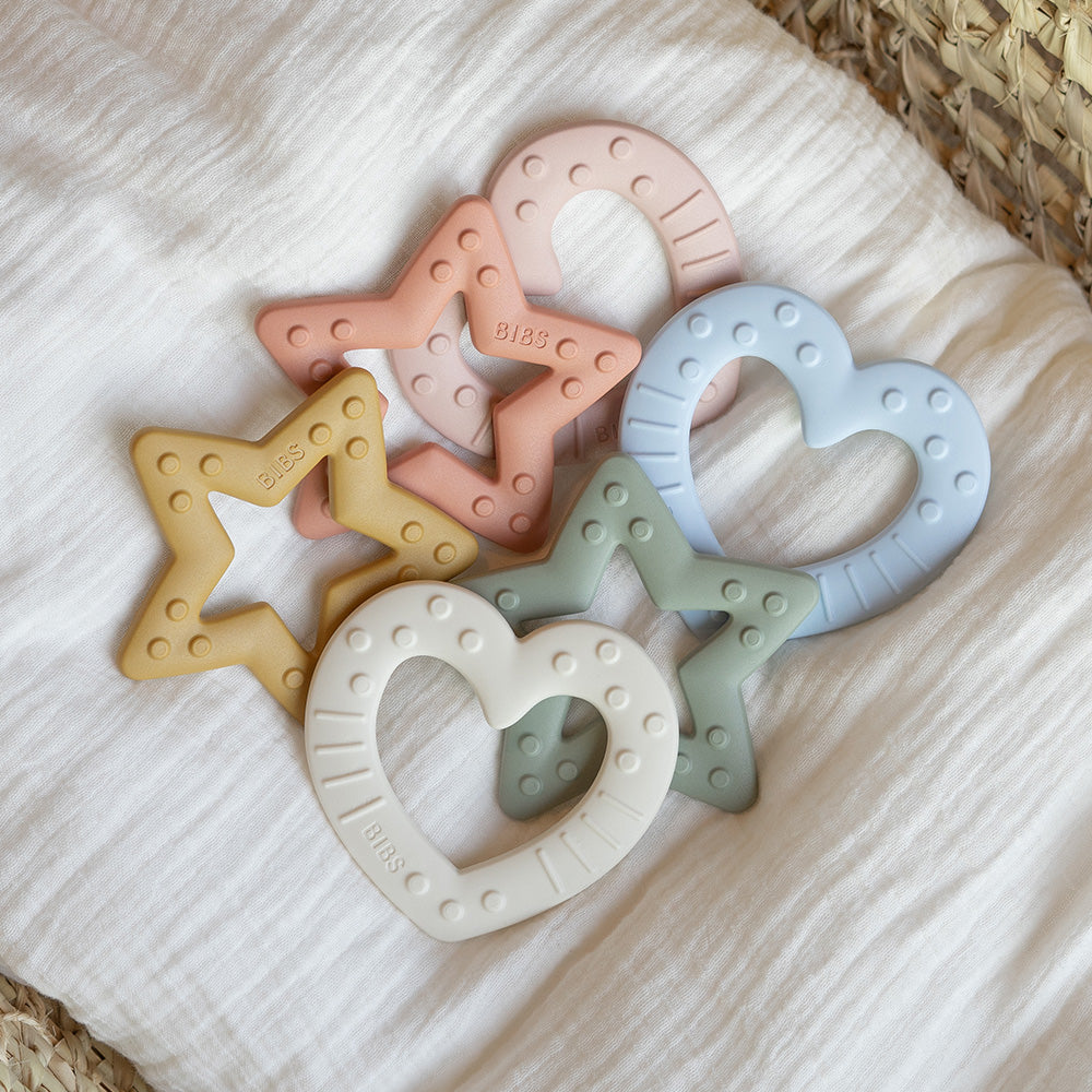Bibs Baby Bitie Star Teether (3 Colors) - Made in Denmark/EU