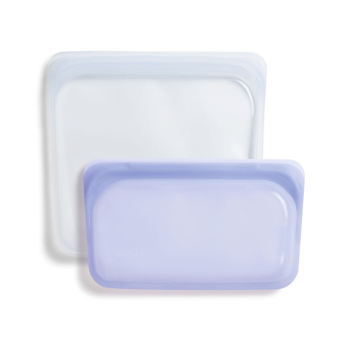 Stasher Reusable Silicone Sandwich + Snack Bag 2pk Bundle (2 Colors)