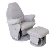 Babyhood Vogue Breastfeeding Glider Chair & Ottoman - Steel Grey Fabric - Pupsik Singapore