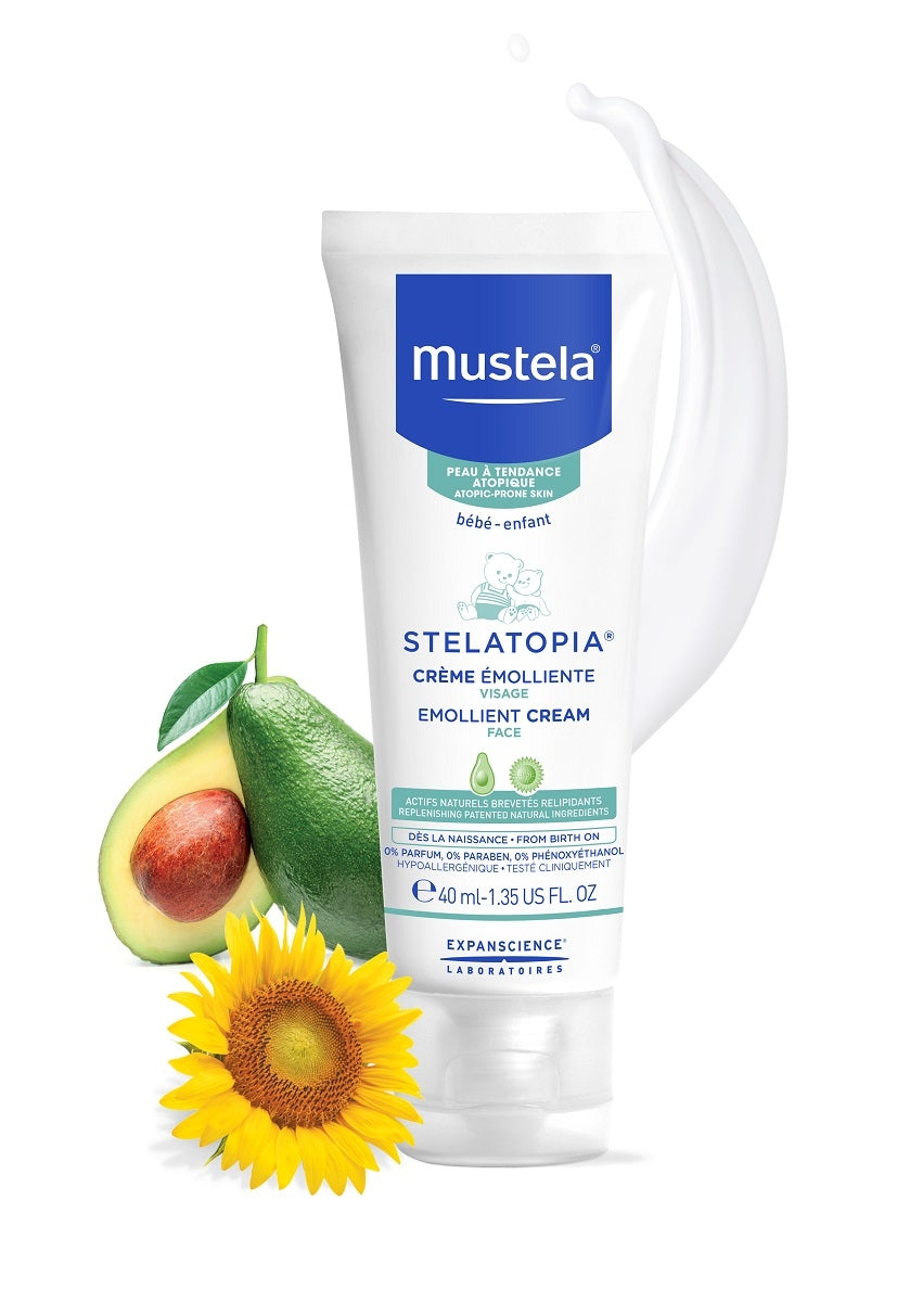 Mustela Stelatopia Emollient Face Cream, 40ml (exp 03/28)