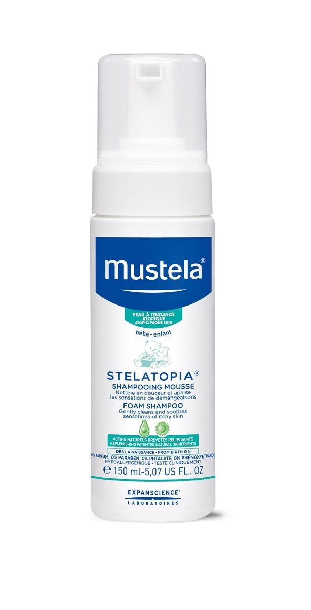 Mustela Stelatopia Foam Shampoo, 150ml (exp 11/26)
