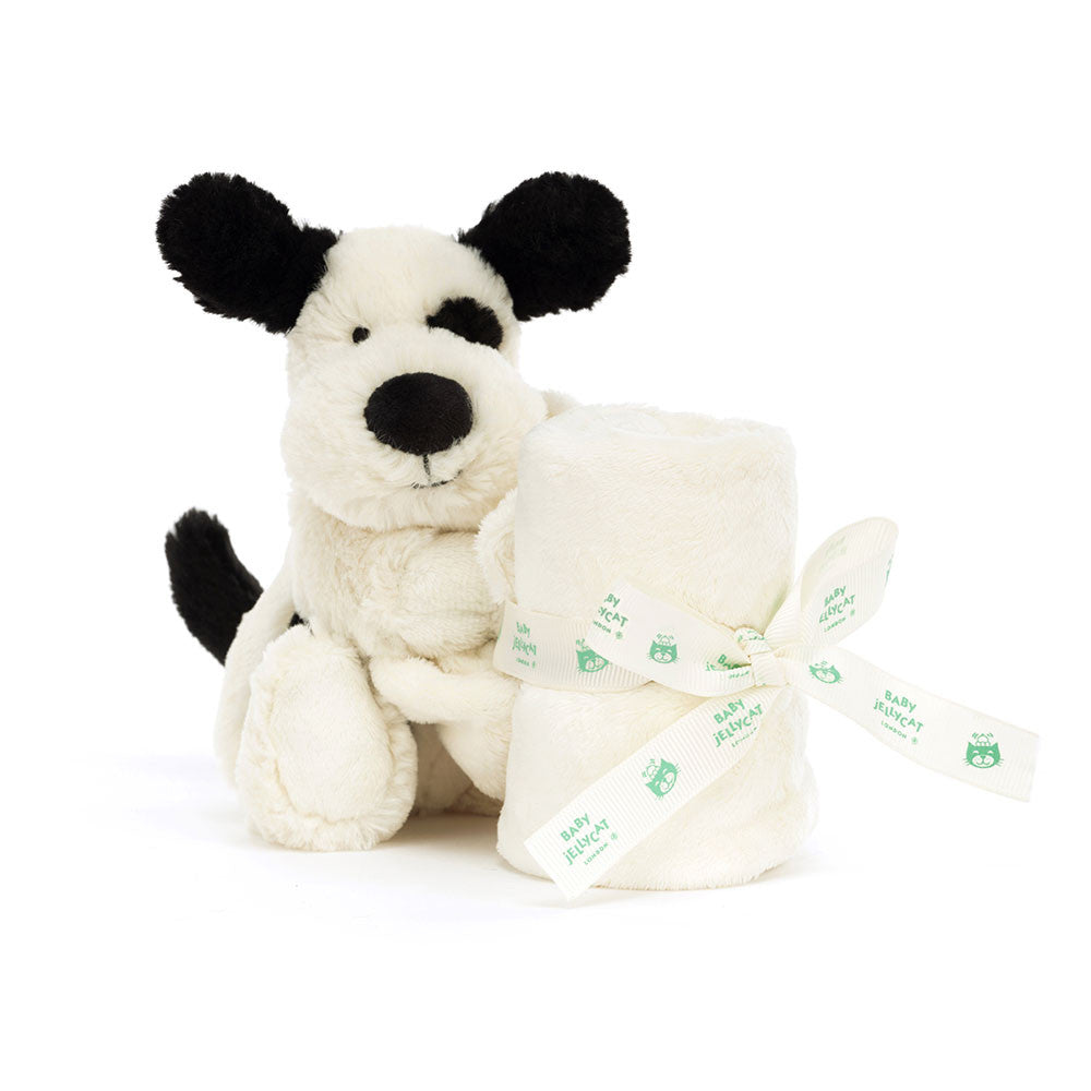 Jellycat Bashful Black & Cream Puppy Soother (New)