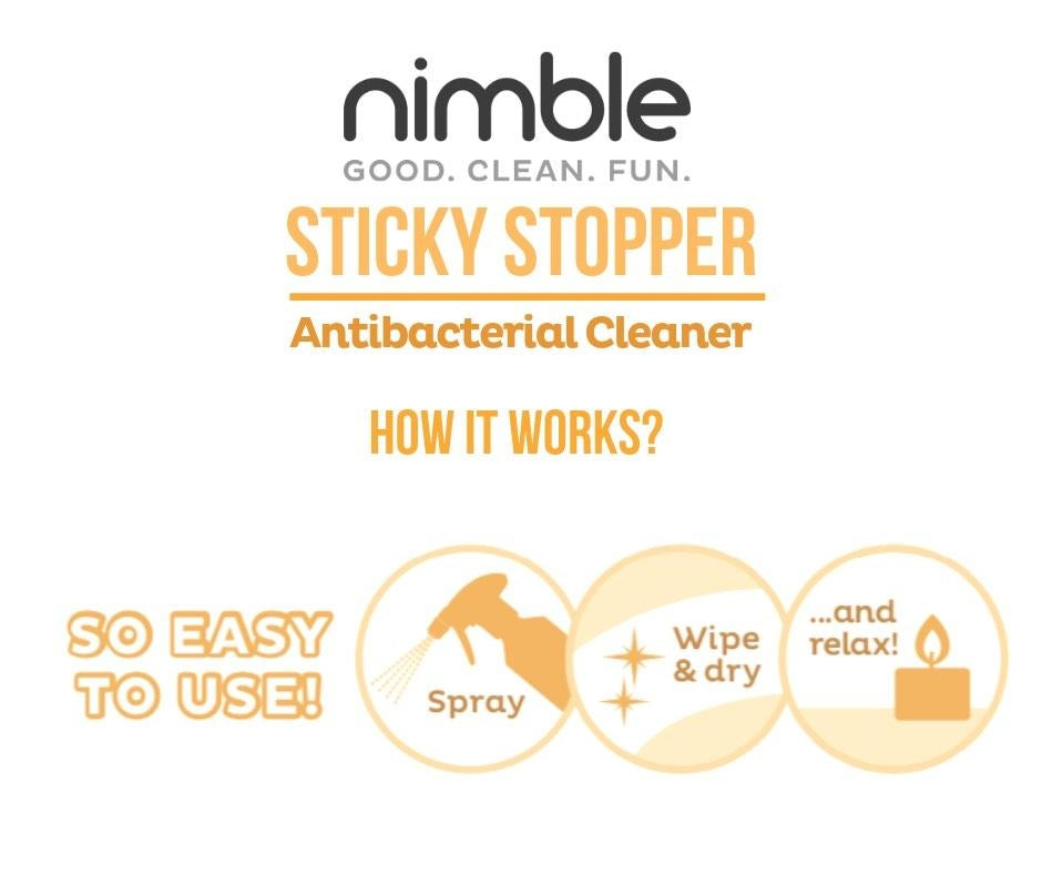 Nimble Sticky Stopper Antibacterial Cleaner Refill (500ml) - Exp 07/25