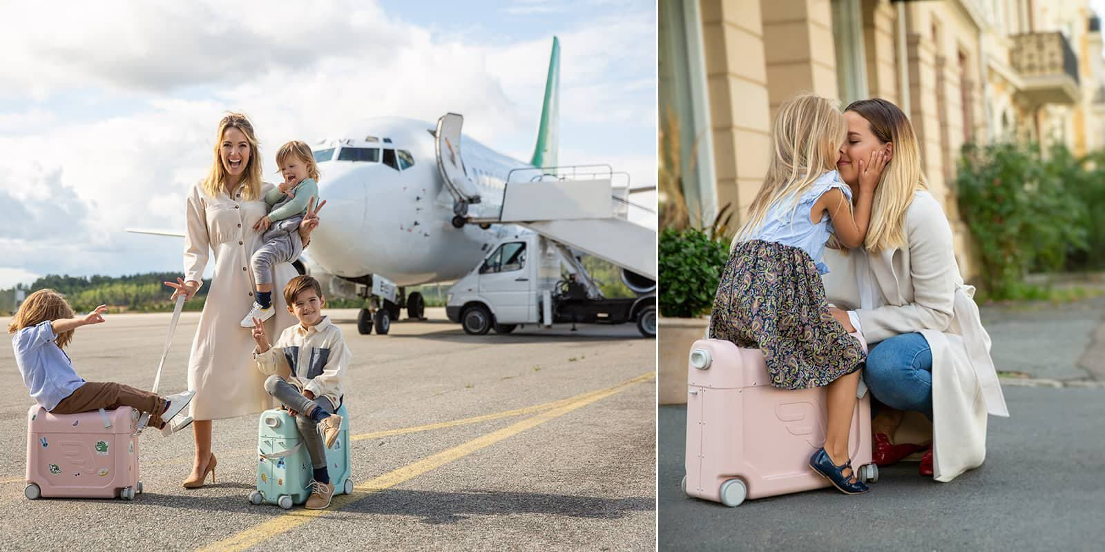 JetKids by Stokke Bed Box Airplane Ride/Carry/Sleep-On Suitcase V3 (4 Colours) - Pupsik Singapore