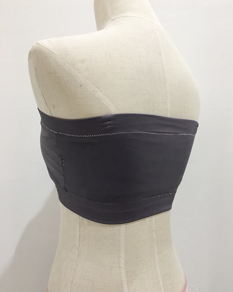 MEV Seamless Nursing Bandeau Bra - Charcoal