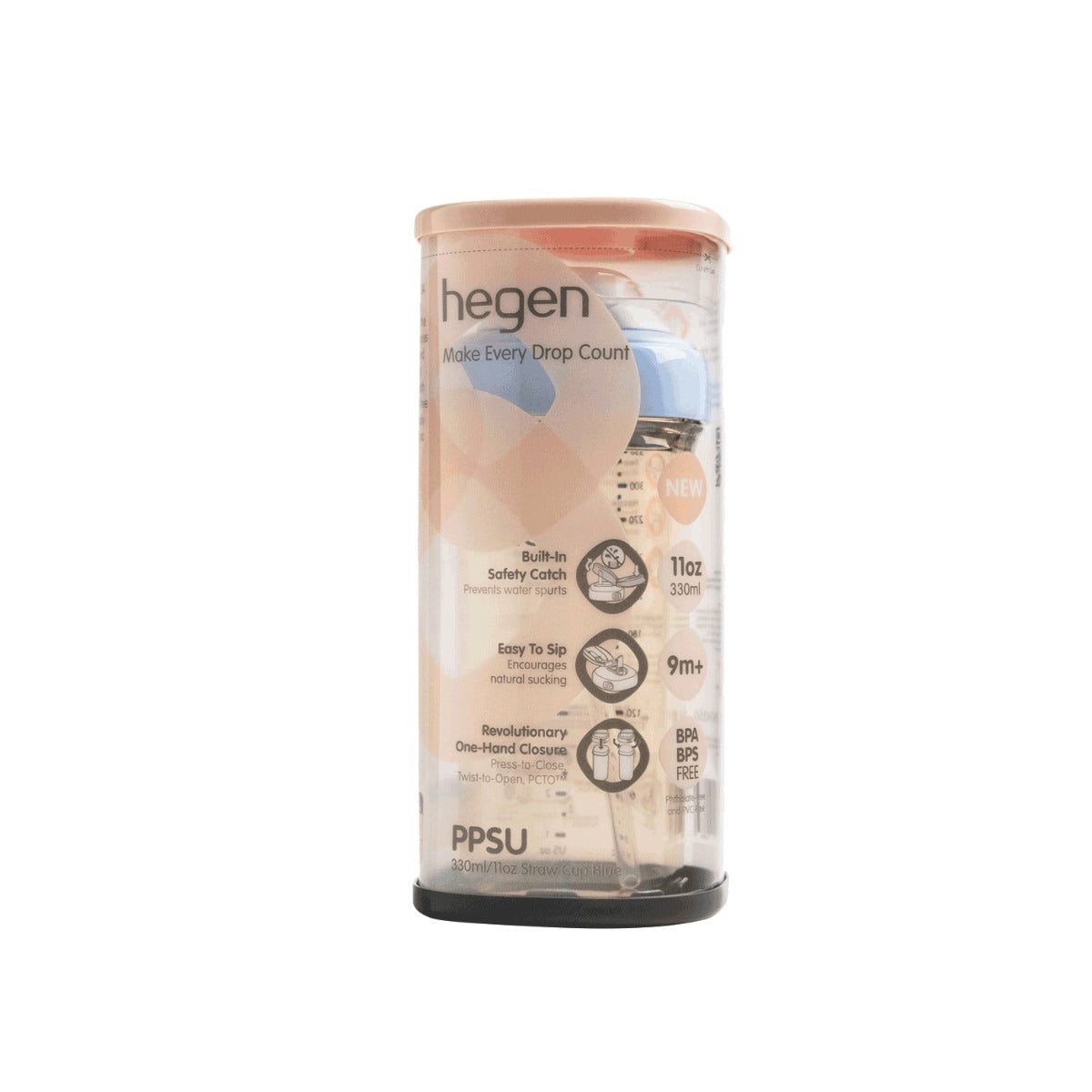 Hegen PCTO™ Straw Cup PPSU, 330ml/11oz (4 Colours) - Pupsik Singapore