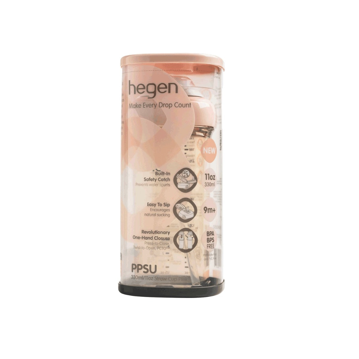 Hegen PCTO™ Straw Cup PPSU, 330ml/11oz (4 Colours) - Pupsik Singapore