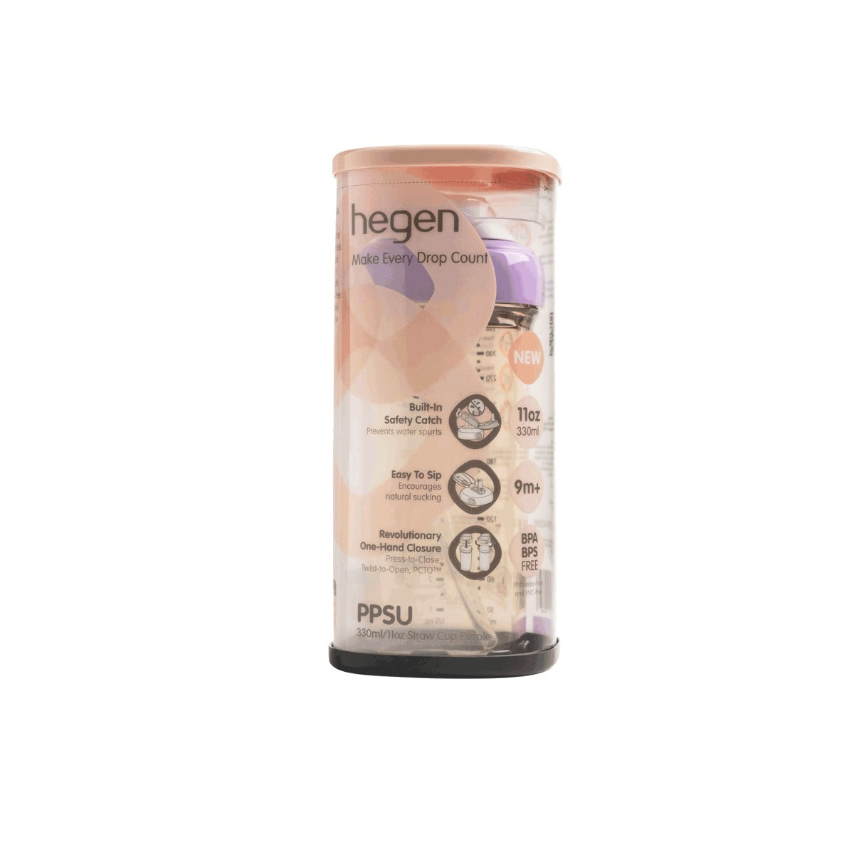 Hegen PCTO™ Straw Cup PPSU, 330ml/11oz (4 Colours) - Pupsik Singapore