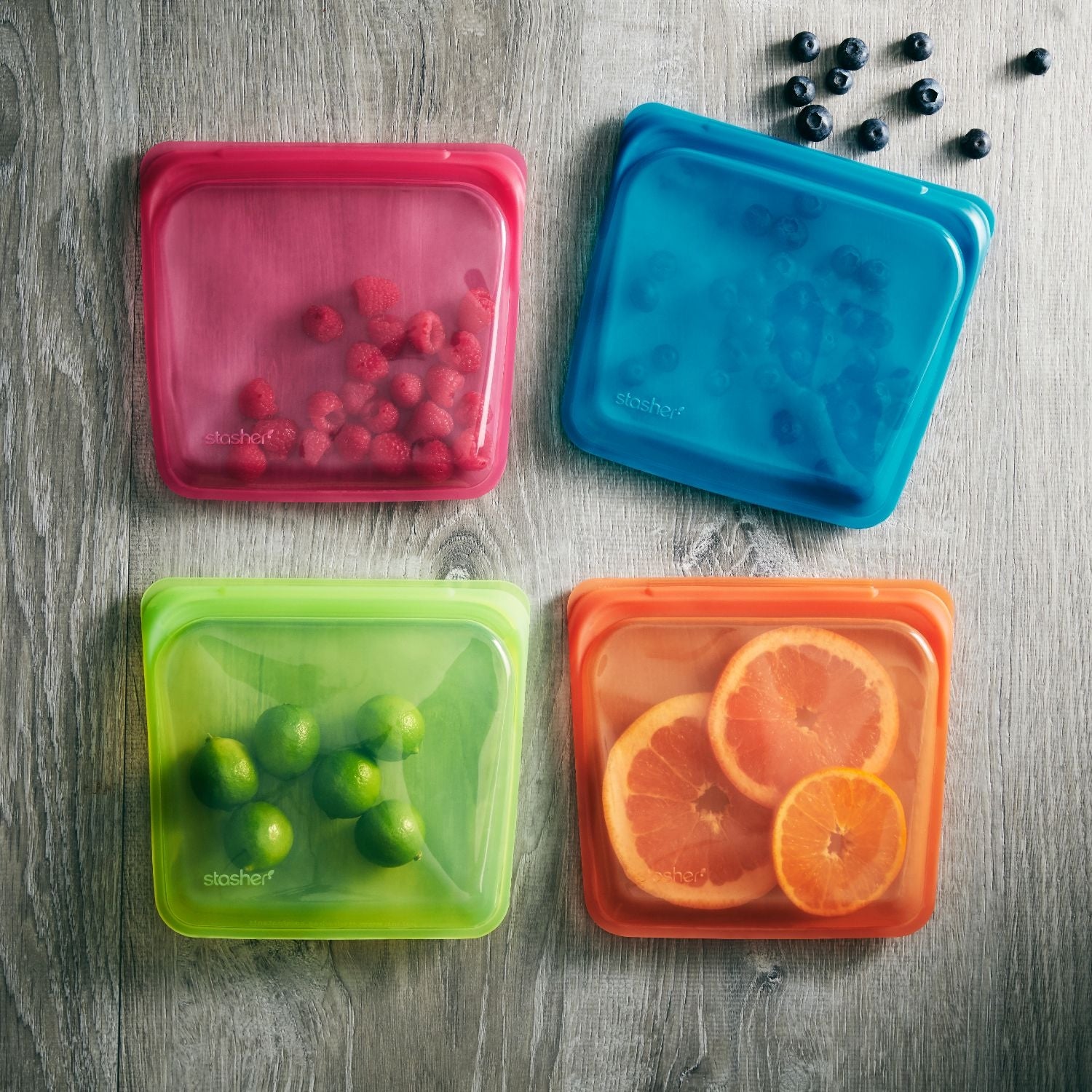 Stasher Reusable Silicone Sandwich Bag, 28 fl oz (17 Designs) - Pupsik Singapore